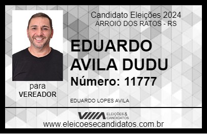 Candidato EDUARDO AVILA DUDU 2024 - ARROIO DOS RATOS - Eleições