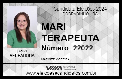 Candidato MARI TERAPEUTA 2024 - SOBRADINHO - Eleições