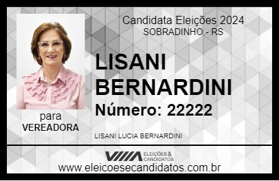 Candidato LISANI BERNARDINI 2024 - SOBRADINHO - Eleições