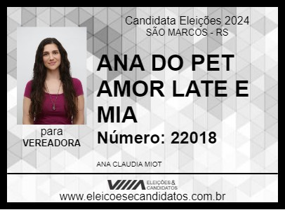 Candidato TIA ANA DO PET 2024 - SÃO MARCOS - Eleições