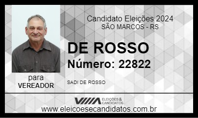 Candidato DE ROSSO 2024 - SÃO MARCOS - Eleições