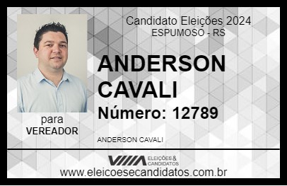 Candidato ANDERSON CAVALI 2024 - ESPUMOSO - Eleições