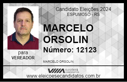 Candidato MARCELO ORSOLIN 2024 - ESPUMOSO - Eleições