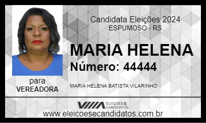 Candidato MARIA HELENA 2024 - ESPUMOSO - Eleições