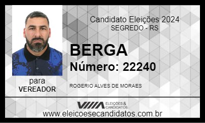 Candidato BERGA 2024 - SEGREDO - Eleições