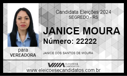 Candidato JANICE MOURA 2024 - SEGREDO - Eleições