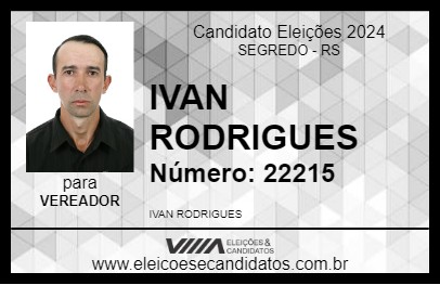 Candidato IVAN RODRIGUES 2024 - SEGREDO - Eleições