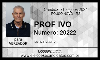 Candidato PROF IVO 2024 - POUSO NOVO - Eleições