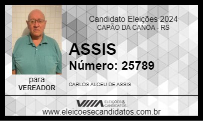 Candidato ASSIS 2024 - CAPÃO DA CANOA - Eleições