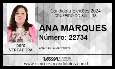 Candidato ANA MARQUES 2024 - CRUZEIRO DO SUL - Eleições