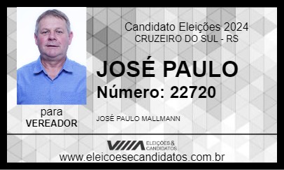 Candidato JOSÉ PAULO 2024 - CRUZEIRO DO SUL - Eleições