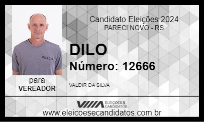 Candidato DILO 2024 - PARECI NOVO - Eleições