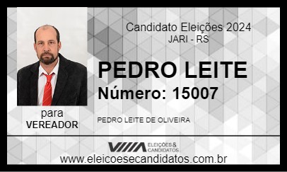 Candidato PEDRO LEITE  2024 - JARI - Eleições