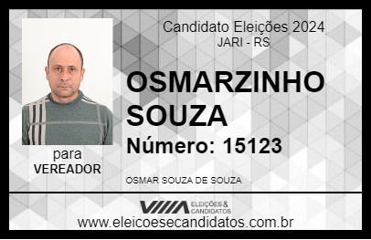 Candidato OSMARZINHO SOUZA 2024 - JARI - Eleições