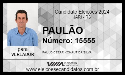 Candidato PAULÃO 2024 - JARI - Eleições