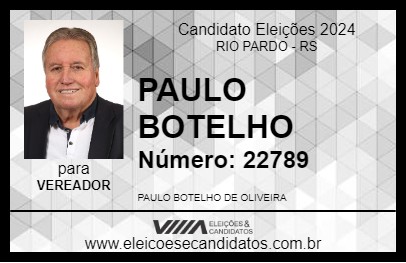 Candidato PAULO BOTELHO 2024 - RIO PARDO - Eleições