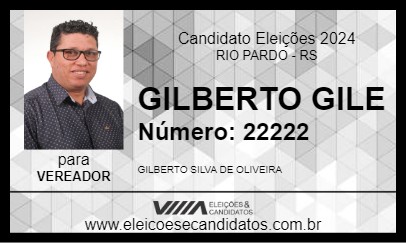 Candidato GILBERTO GILE 2024 - RIO PARDO - Eleições