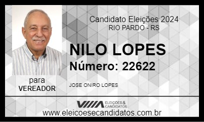 Candidato NILO LOPES 2024 - RIO PARDO - Eleições