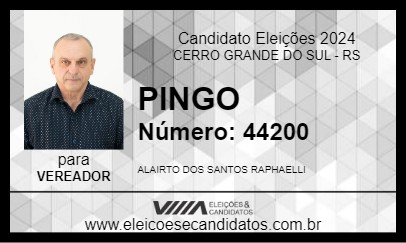 Candidato PINGO 2024 - CERRO GRANDE DO SUL - Eleições