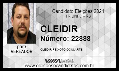 Candidato CLEIDIR 2024 - TRIUNFO - Eleições