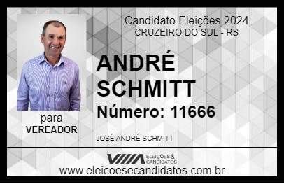 Candidato ANDRÉ SCHMITT 2024 - CRUZEIRO DO SUL - Eleições