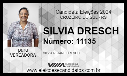 Candidato SILVIA DRESCH 2024 - CRUZEIRO DO SUL - Eleições