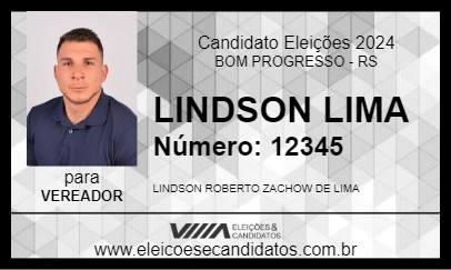 Candidato LINDSON LIMA 2024 - BOM PROGRESSO - Eleições