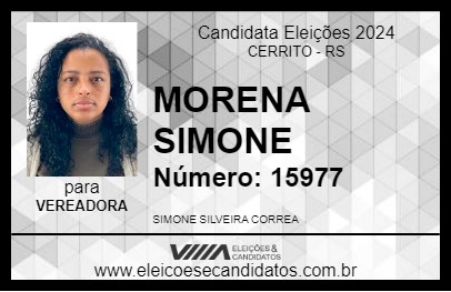 Candidato MORENA SIMONE 2024 - CERRITO - Eleições