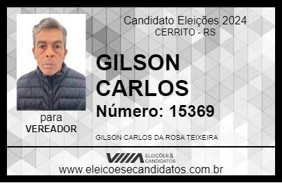 Candidato GILSON CARLOS 2024 - CERRITO - Eleições