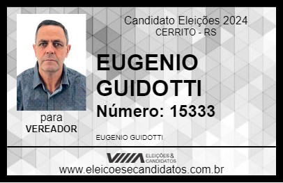 Candidato EUGENIO GUIDOTTI 2024 - CERRITO - Eleições