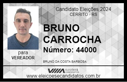 Candidato BRUNO CARROCHA 2024 - CERRITO - Eleições