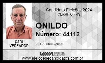 Candidato ONILDO 2024 - CERRITO - Eleições