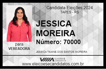 Candidato JESSICA MOREIRA 2024 - TAPES - Eleições