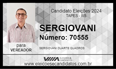 Candidato SERGIOVANI 2024 - TAPES - Eleições