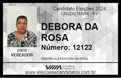 Candidato DEBORA DA ROSA 2024 - CRUZALTENSE - Eleições