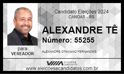 Candidato ALEXANDRE TÊ 2024 - CANOAS - Eleições