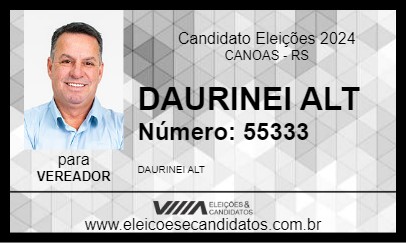 Candidato DAURINEI ALT 2024 - CANOAS - Eleições