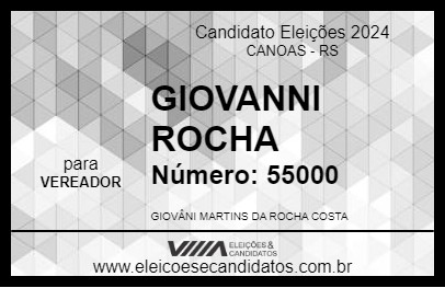 Candidato GIOVANNI ROCHA 2024 - CANOAS - Eleições