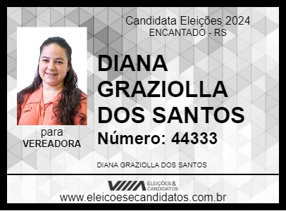 Candidato DIANA GRAZIOLLA DOS SANTOS 2024 - ENCANTADO - Eleições