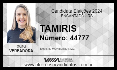 Candidato TAMIRIS 2024 - ENCANTADO - Eleições