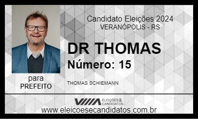 Candidato DR THOMAS 2024 - VERANÓPOLIS - Eleições