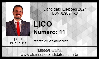 Candidato LICO 2024 - BOM JESUS - Eleições