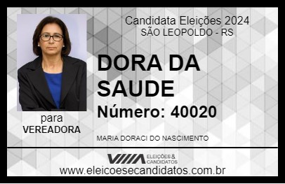 Candidato DORA DA SAUDE 2024 - SÃO LEOPOLDO - Eleições