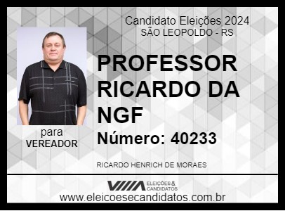 Candidato PROFESSOR RICARDO DA NGF 2024 - SÃO LEOPOLDO - Eleições