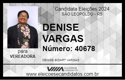 Candidato DENISE VARGAS 2024 - SÃO LEOPOLDO - Eleições