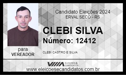 Candidato CLEBI SILVA 2024 - ERVAL SECO - Eleições