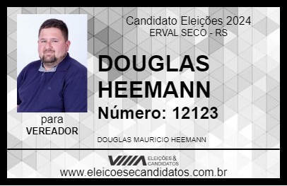 Candidato DOUGLAS HEEMANN 2024 - ERVAL SECO - Eleições