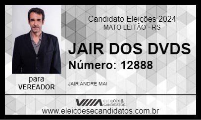 Candidato JAIR DOS DVDS 2024 - MATO LEITÃO - Eleições