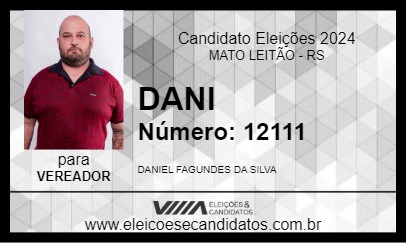 Candidato DANI 2024 - MATO LEITÃO - Eleições