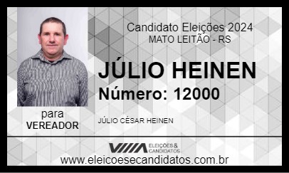 Candidato JÚLIO HEINEN 2024 - MATO LEITÃO - Eleições